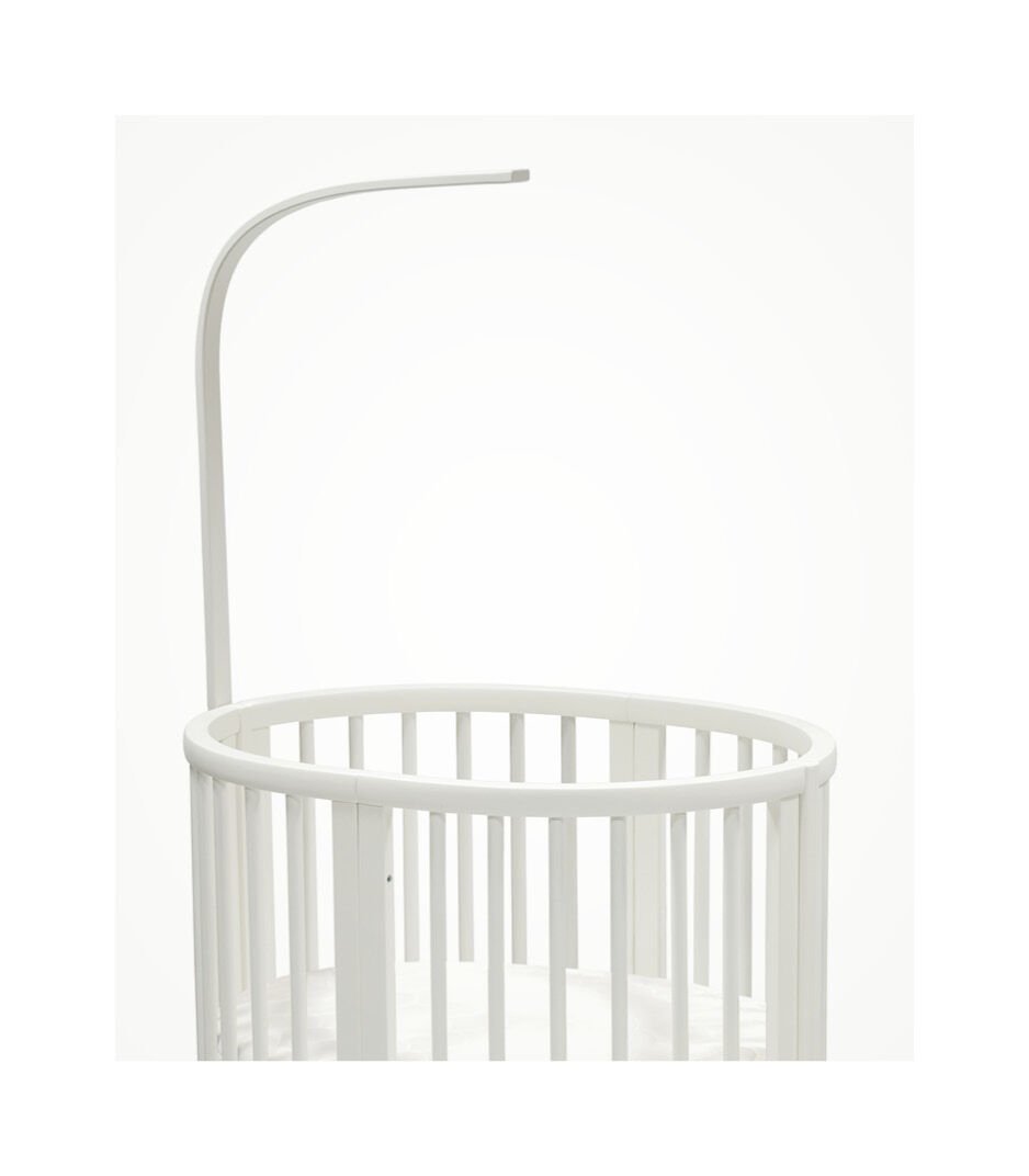 Stokke® Sleepi™ Mini with Canopy Rod, White. Mattress. US Bundle.