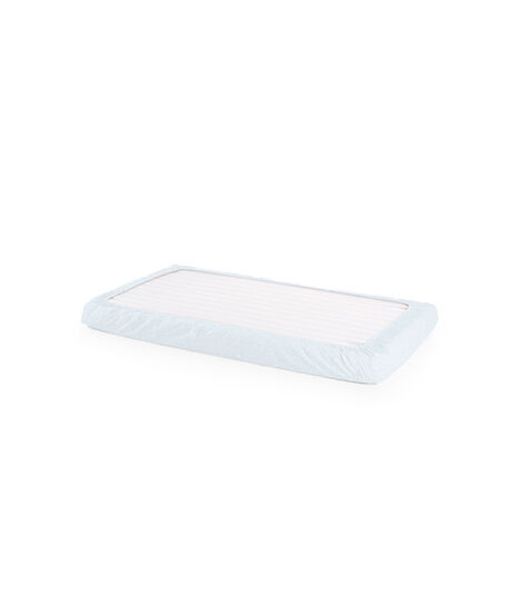 Stokke® Home™ Fitted Sheet. Blue Sea. Bottom side. view 2