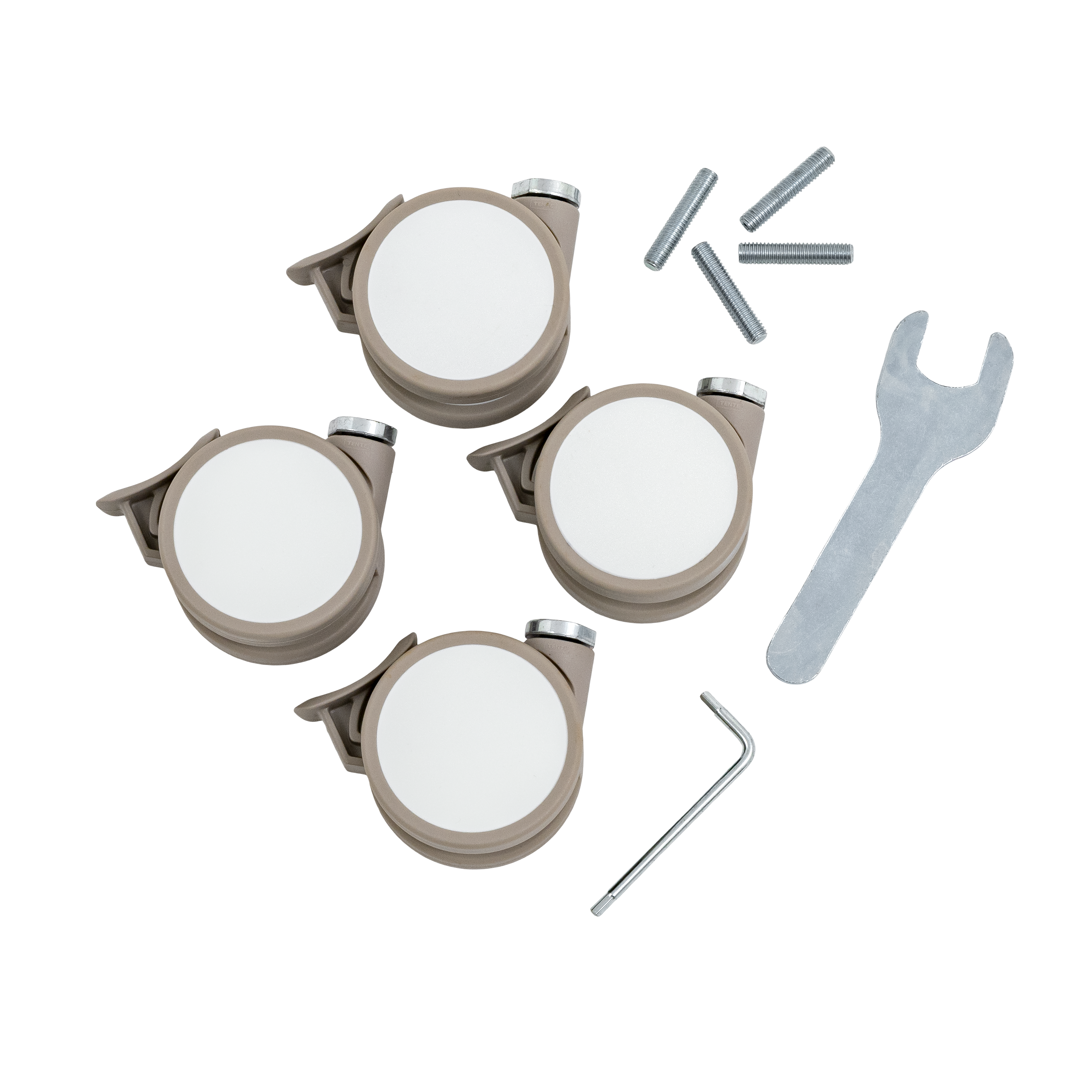 Nighti" Wheel set. Beige/White. galery image 1