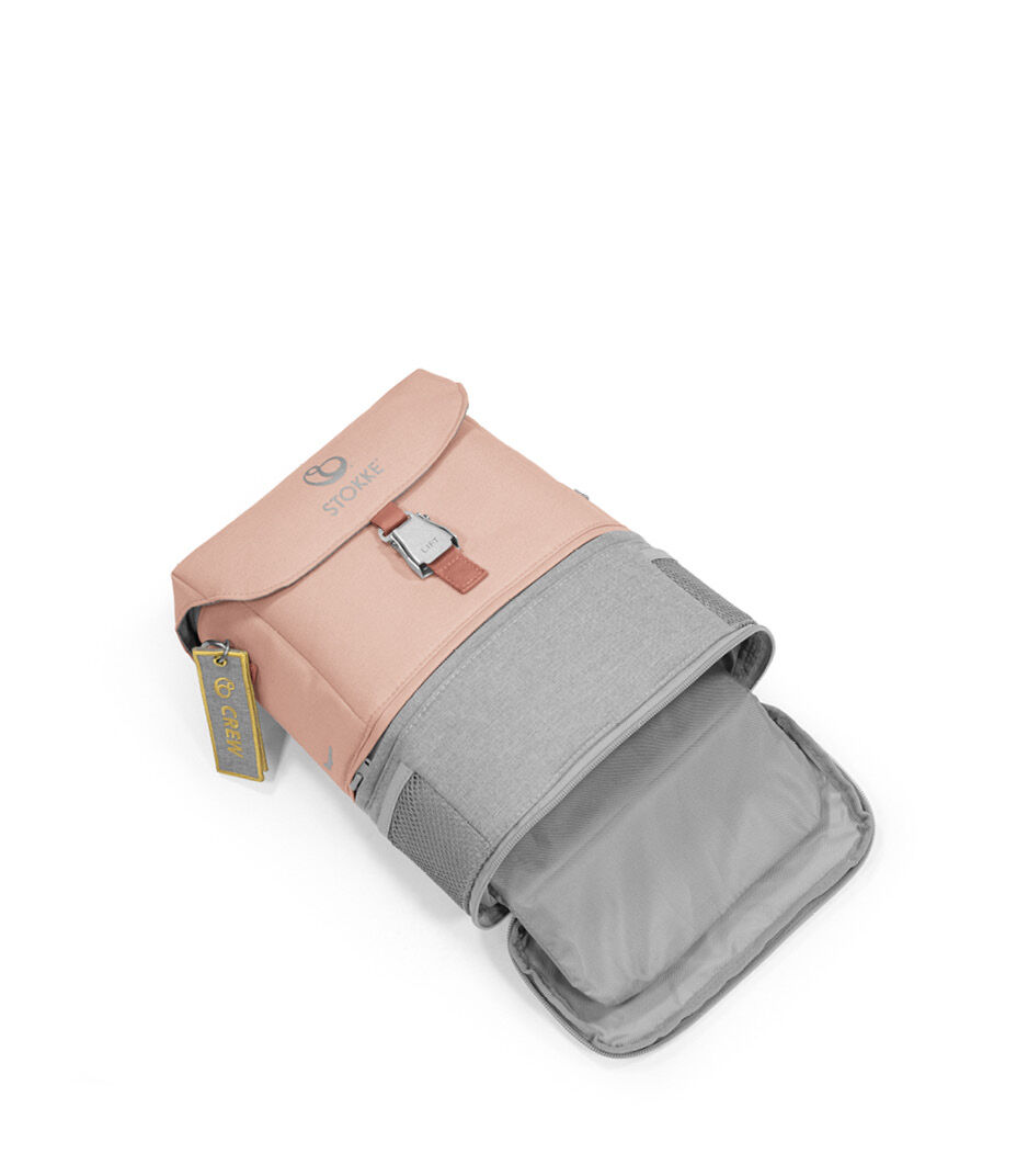 Stokke® JetKids™ BackPack, Coral Pink. Top view, bottom open. galery image 11