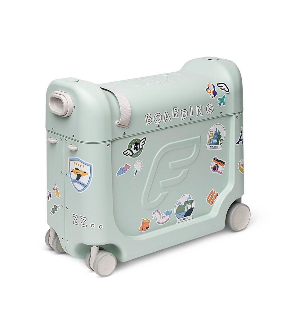JetKids™ by Stokke® BedBox V3 in Green Aurora Decorated with Stickers. galery image 1