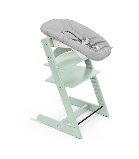 Tripp Trapp® chair Soft Mint, Beech Wood, with Newborn Set, Active. view 6
