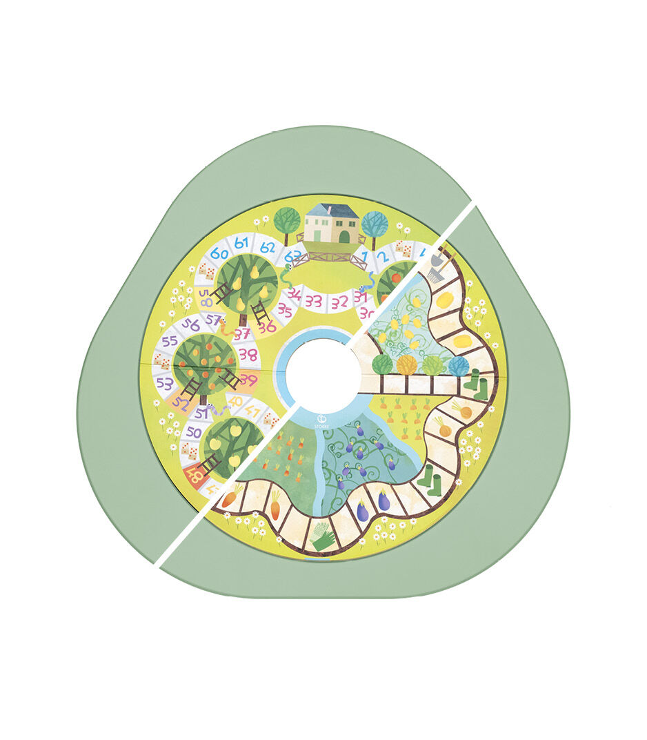 Stokke® MuTable™ PlayBoard "Fruits and Veggies" 2-sided split design (accessories).