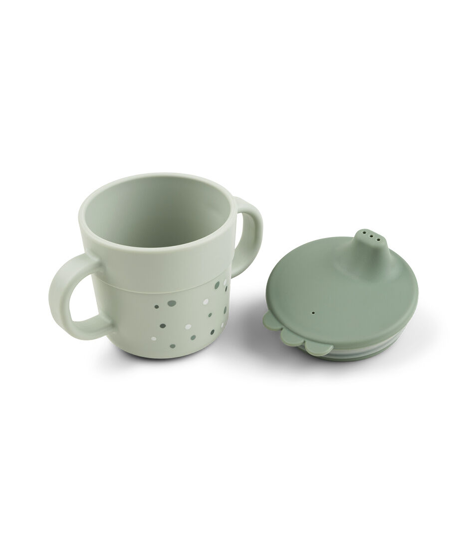 Foodie spout cup - Happy dots - Green. galery image 3