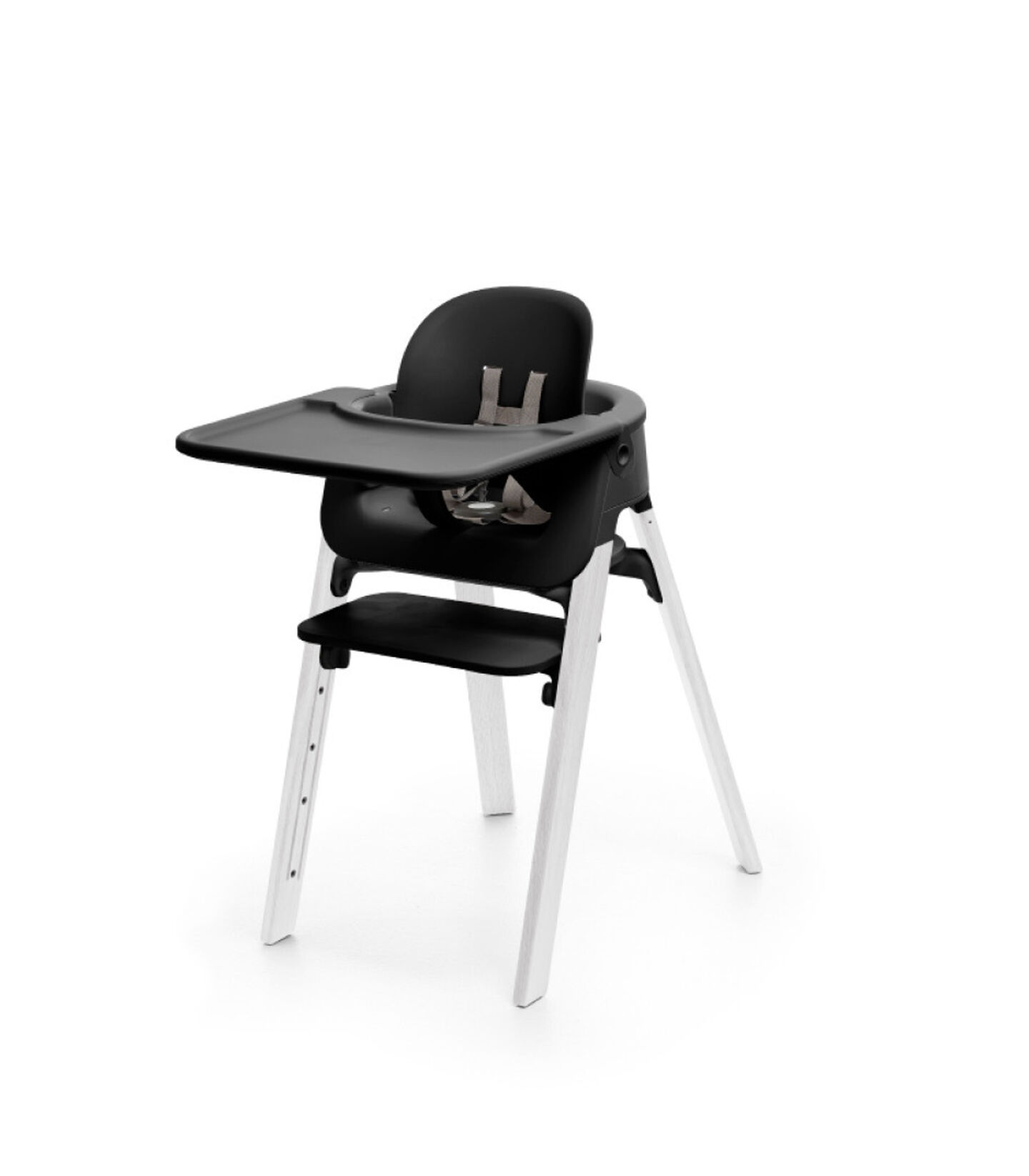 Stokke&reg; Steps&trade; Oak White with Baby Set Tray, Black. Accessories.