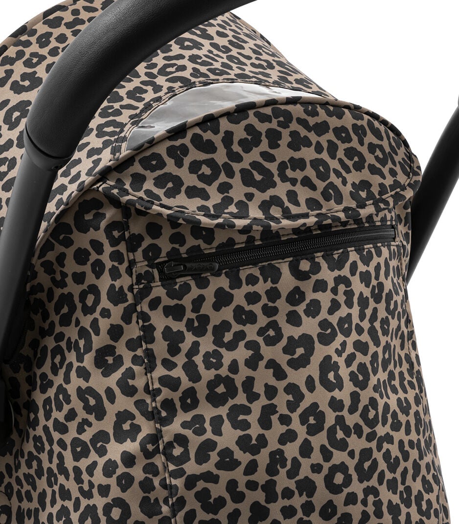 Stokke® YOYO® 6+ Leopard. Black frame. Ventilation detail. Close-up. Back view. galery image 12
