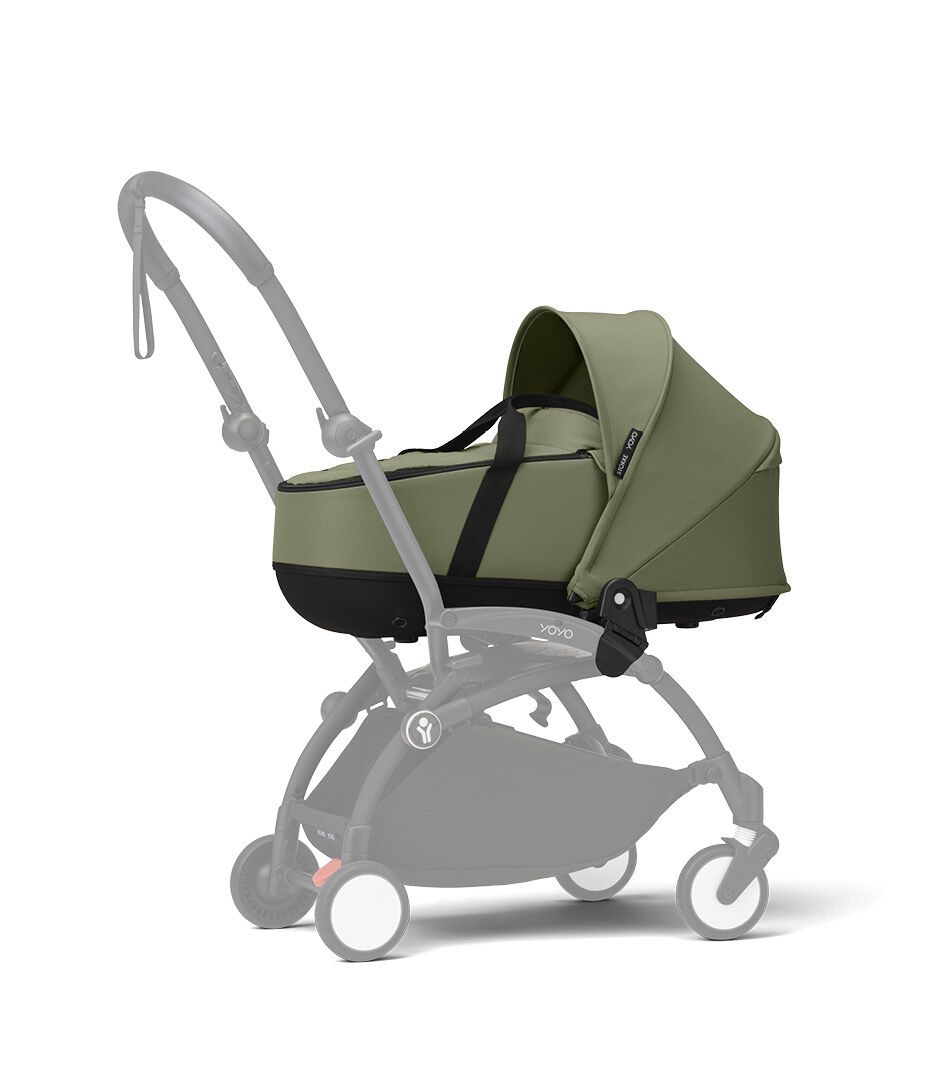 Stokke® YOYO3® Newborn Shell. Olive. Black Frame. Shadowed frame. galery image 5