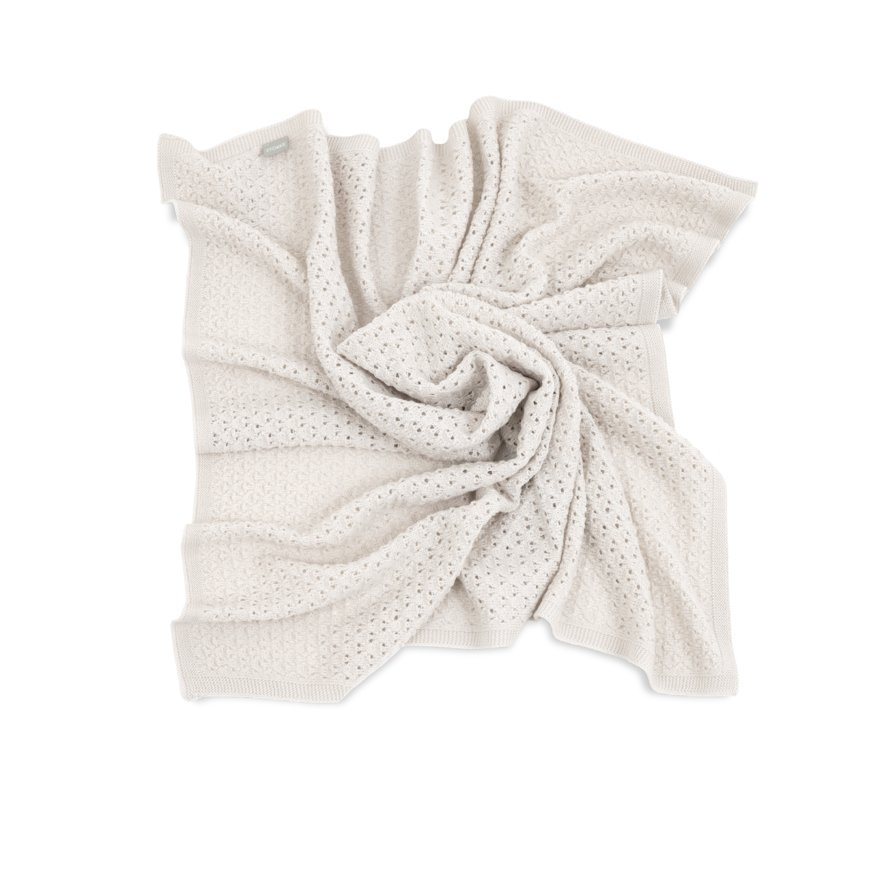 Stokke®-swaddlefilt i merinoull, Birch Beige, mainview galleribild 1