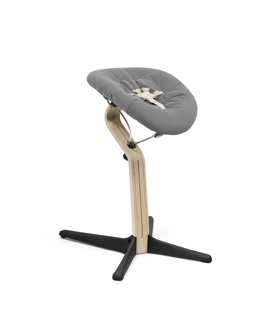 Stokke® Nomi® Chair Natural-Black with Newborn Set Grey. galery image 3