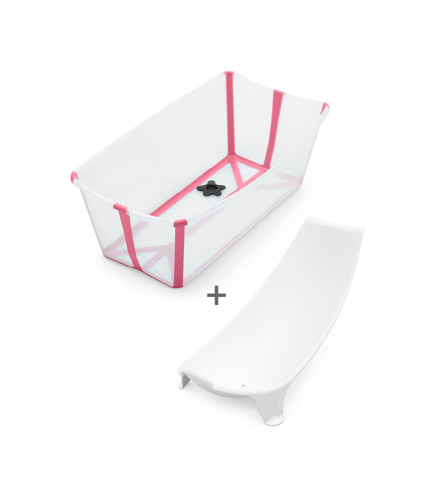 Stokke® Flexi Bath® Bundle - Bath Tub and Newborn Support, Transparent Pink. view 5