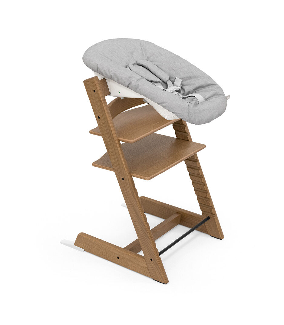 Tripp Trapp® Chair Oak Brown Newborn Set Grey.