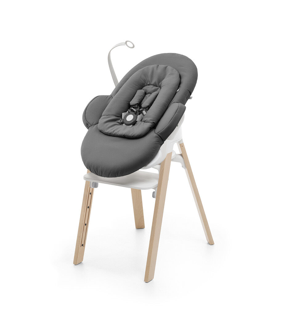 Stokke® Steps™ 多功能婴童椅摇椅, Herringbone Grey / White Chassis, mainview