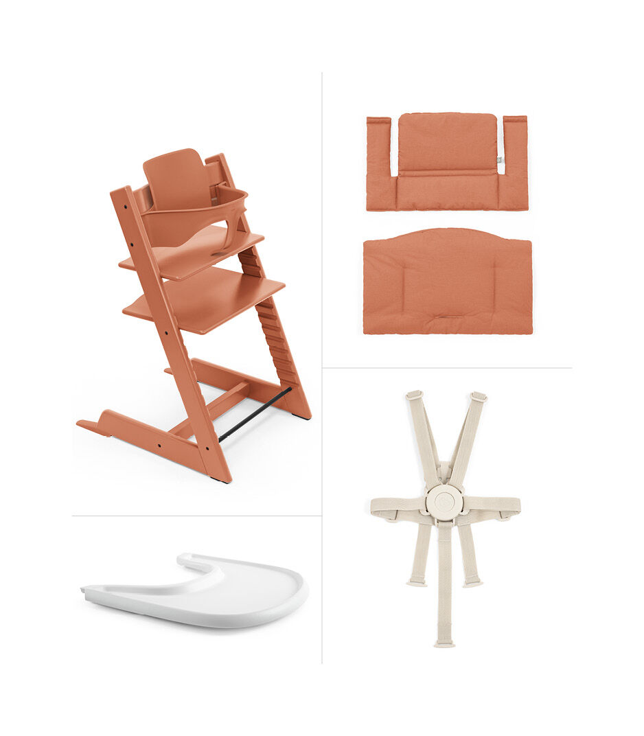 Stokke Tripp Trapp Wood High Chair with Tray: Classic Scandinavian 