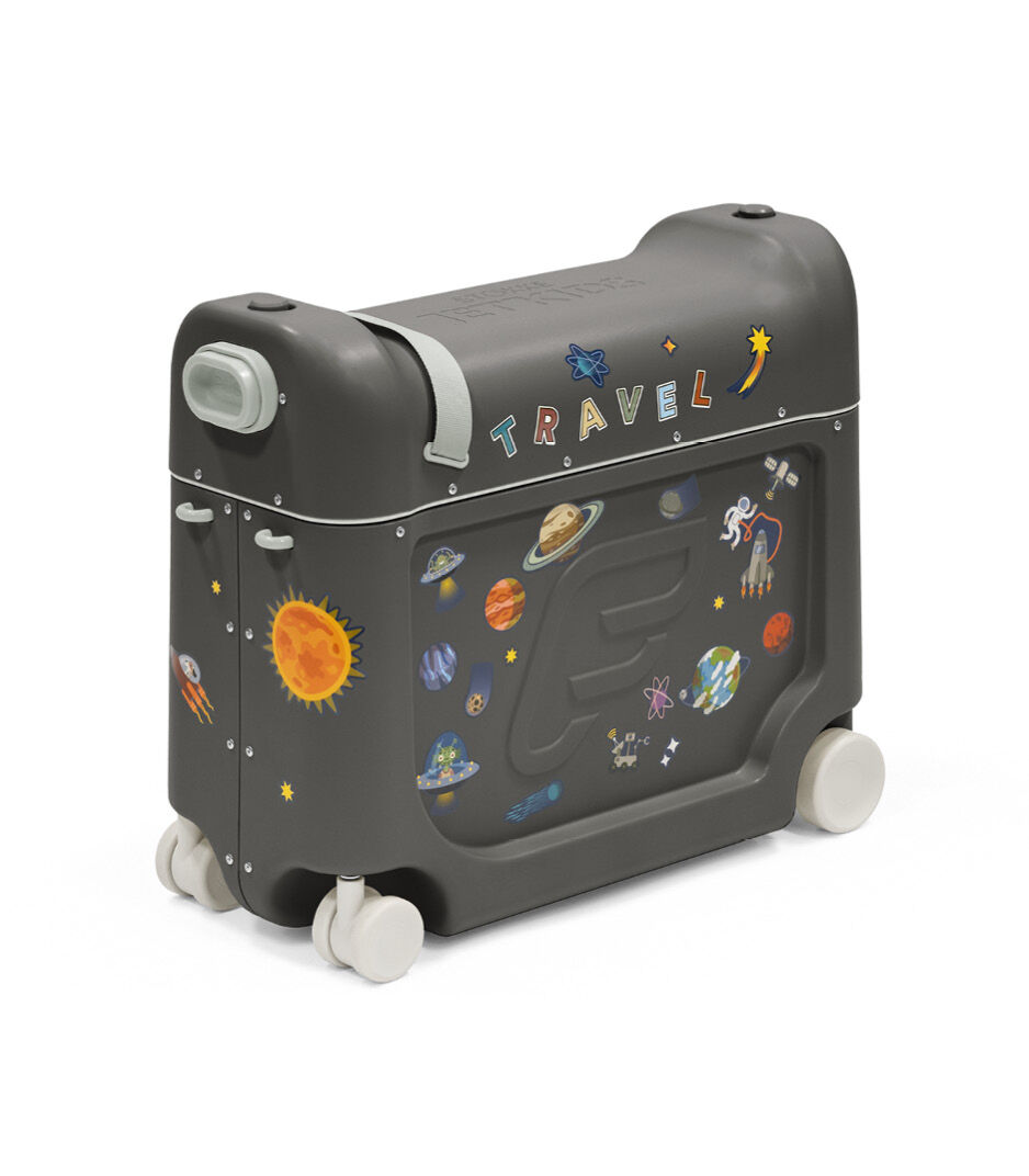 Stokke® JetKids™ BedBox™ V4. Midnight Grey with Sticker set "Star".
