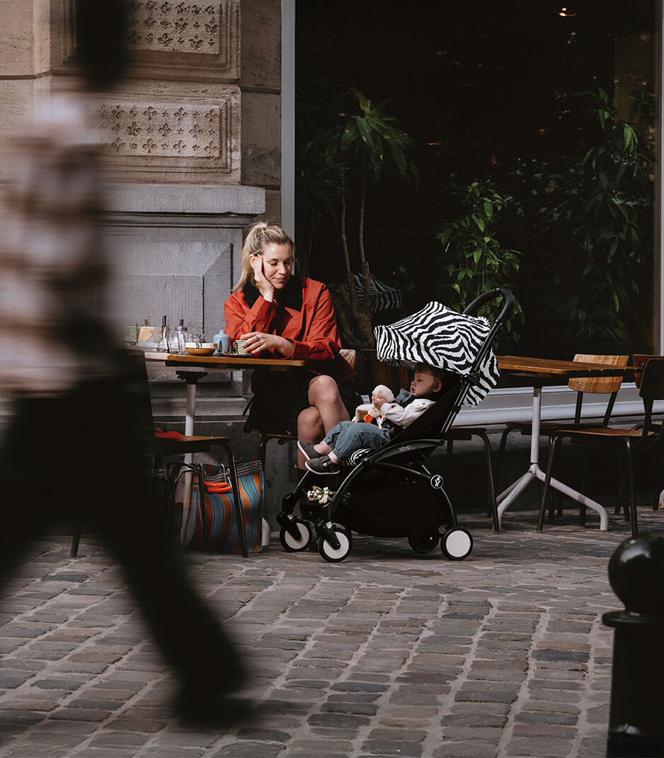 Stokke® YOYO³ stroller from 6 months, Zebra with Black Frame, mainview galery image 4