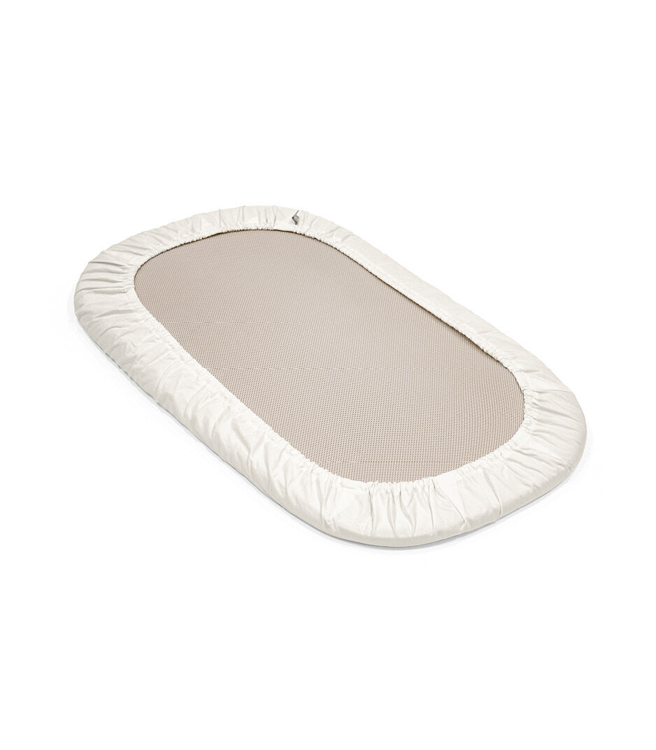 Stokke® Snoozi™ Fitted Sheet Vanilla Cream. Bottom view. galery image 4