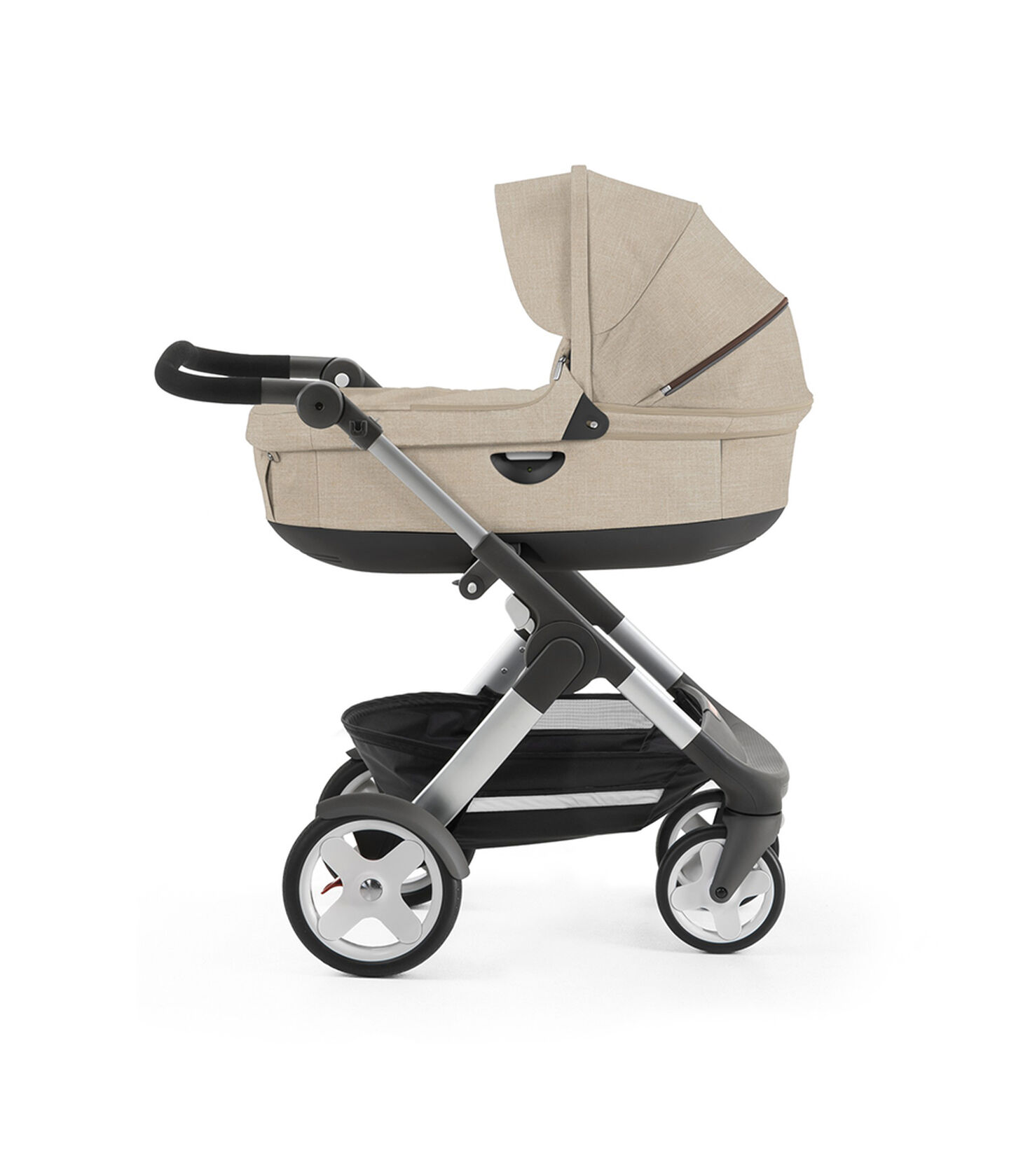 Stokke® Trailz™ with Stokke® Stroller Seat, Red. Classic Wheels. view 6