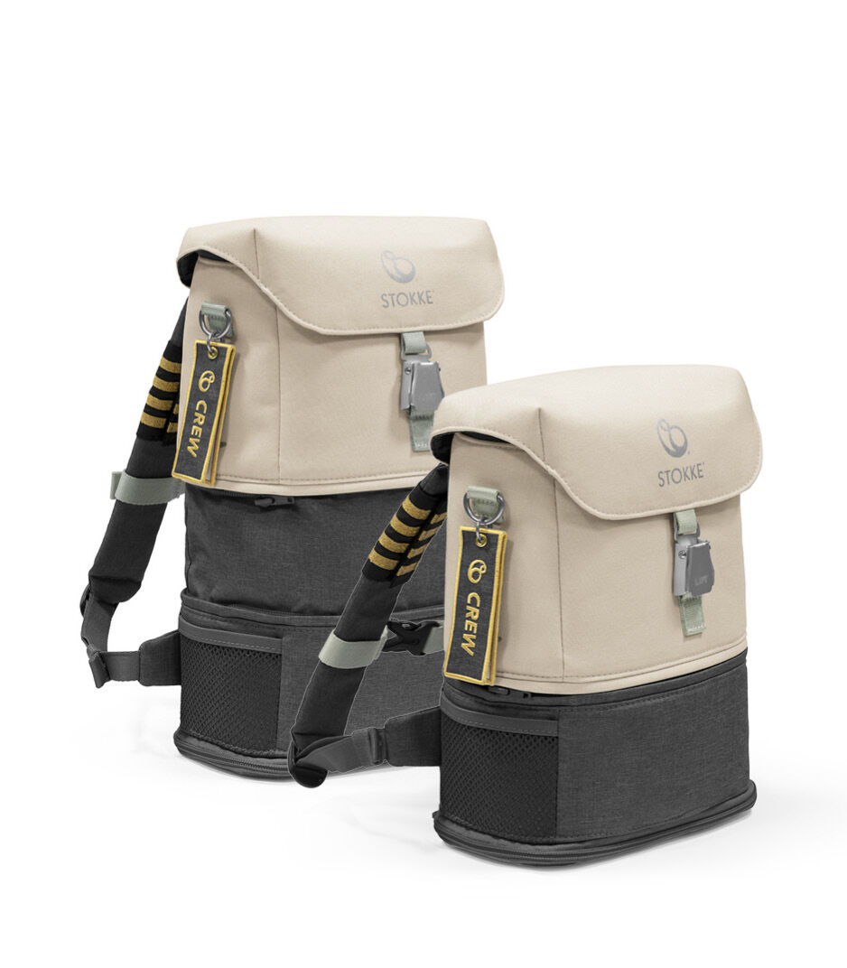 Stokke® JetKids™ BackPack, Sea Green. Angled. Size comparison. galery image 7