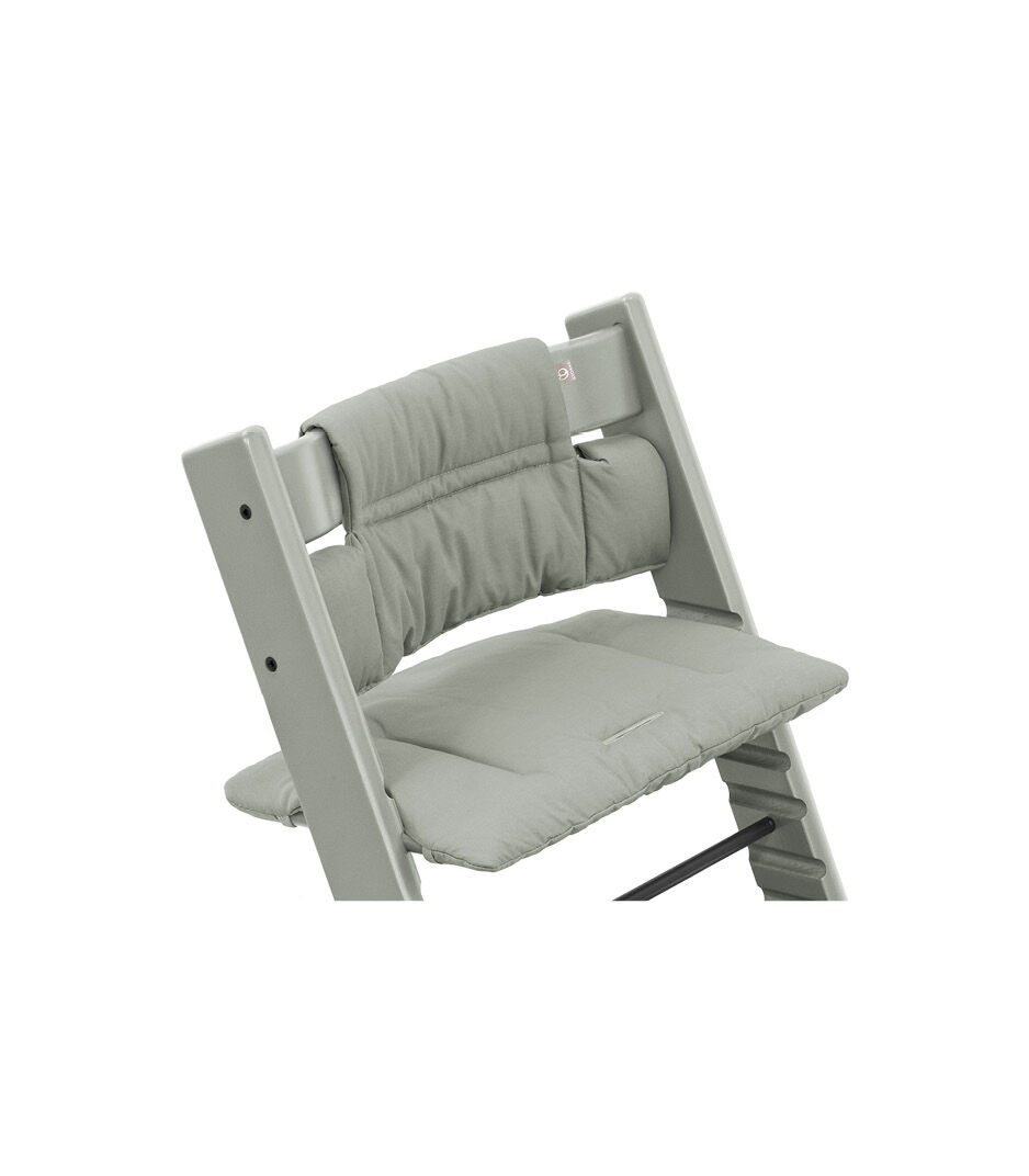 Tripp Trapp® chair Glacier Green with Classic Cushion Glacier Green. Close-up. galery image 1