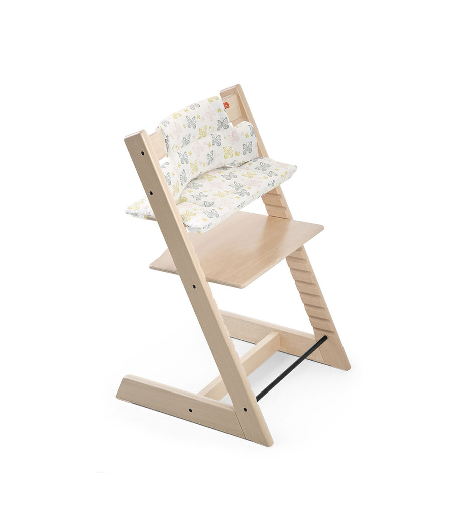 Tripp Trapp&reg; Natural with Sweet Butterfly Cushion&nbsp;.