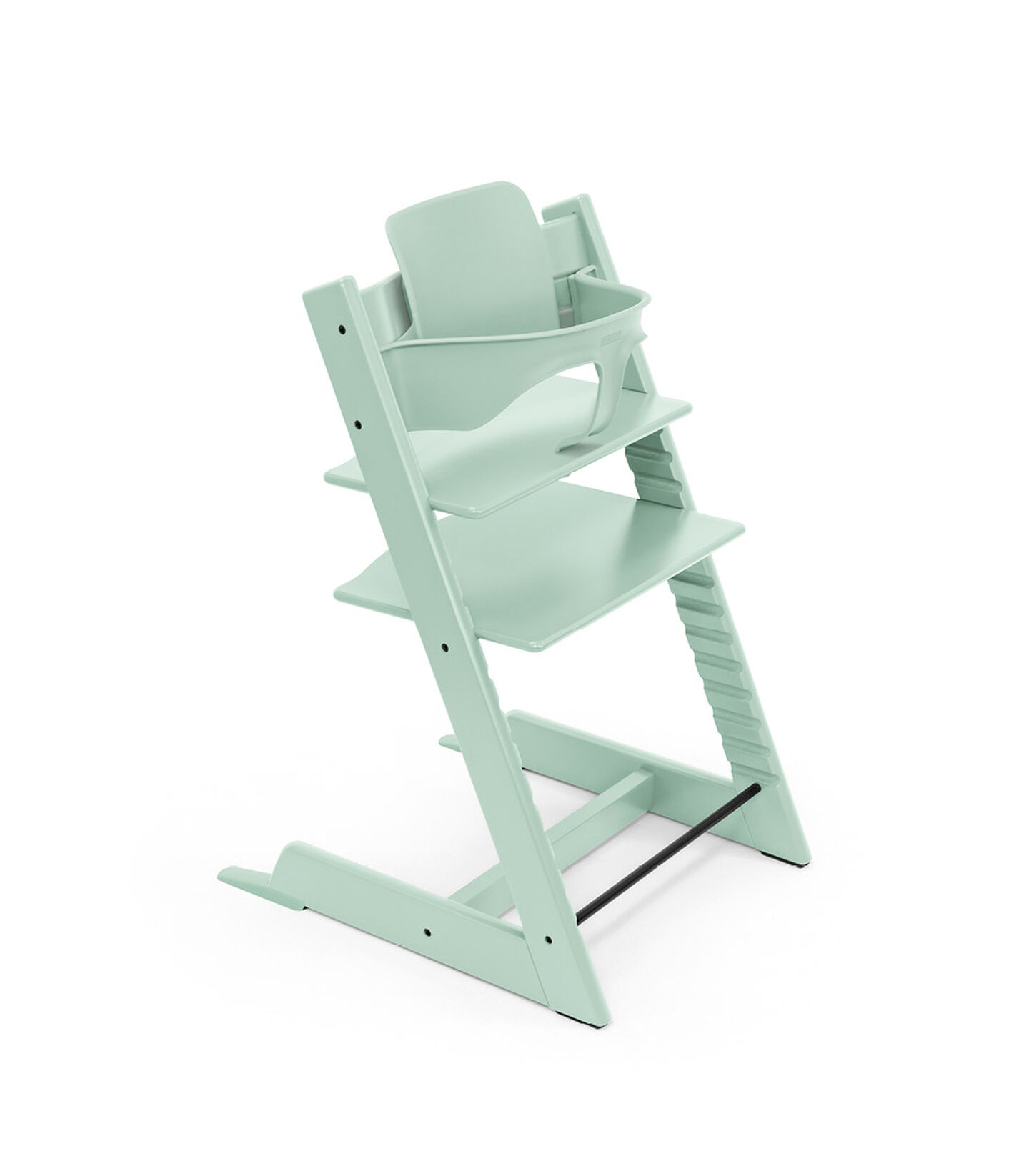 Tripp Trapp® chair Soft Mint, Beech Wood, with Baby Set. view 4
