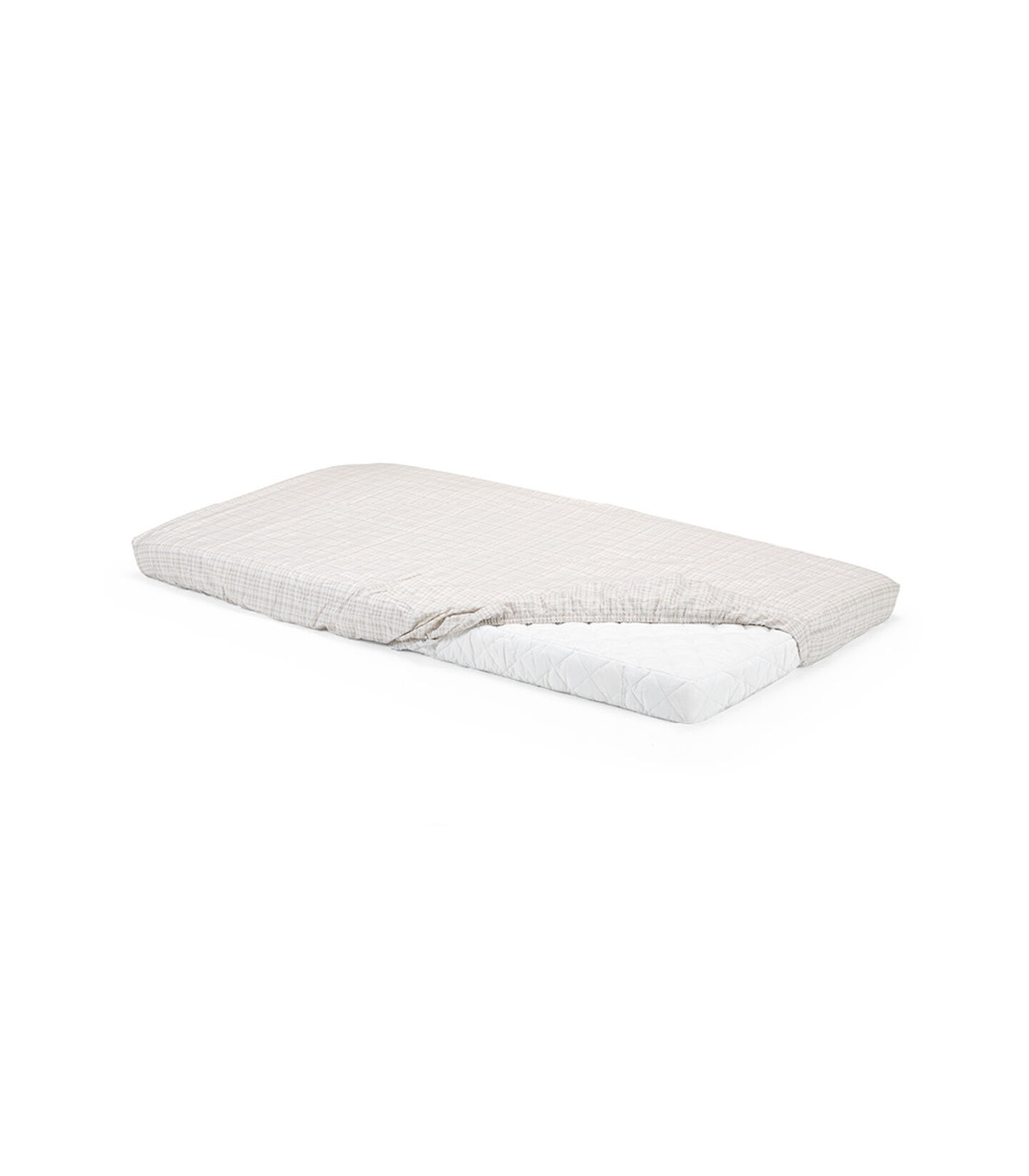 Stokke® Home™ Bed Fit Sheet - prześcieradło - 2 szt.,  Wht/Bge, Beige, mainview view 1
