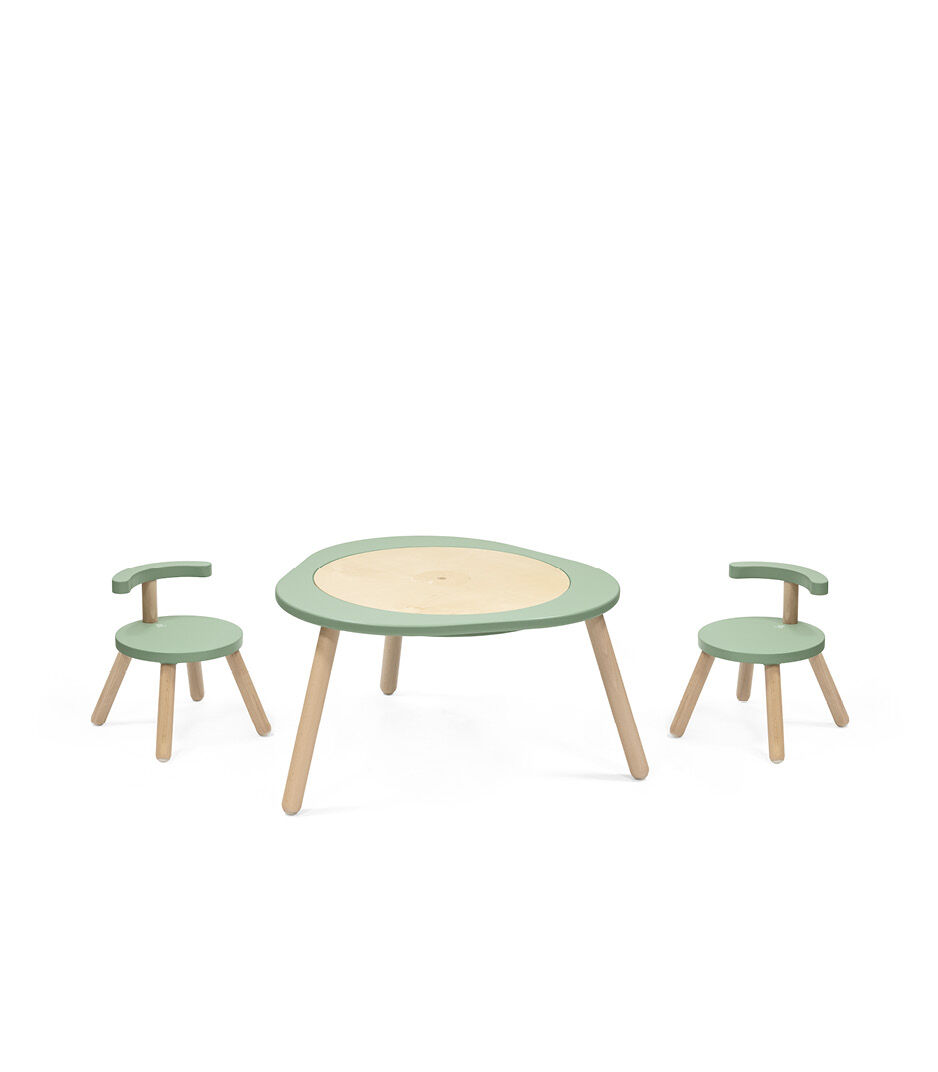 Stokke® MuTable™ Chair and Table C.over Green. Play Board. Bundle. incl two chairs.