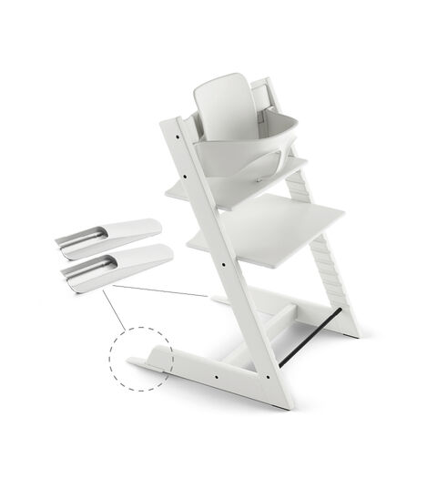 Tripp Trapp&reg; Chair White, Beech, with Baby Set.