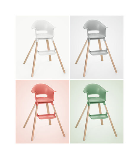 Stokke Clikk High Chair (no risk of falling as 95% of the bumbo will still be on the table). stokke clikk high chair soft grey