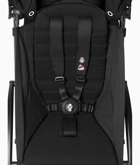 YoYo² Stroller White Frame with Black Textiles, Black, mainview view 3