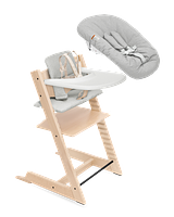 Tripp trapp chair with tray and cushion bundle.