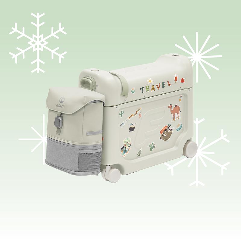 Bedbox travel bundle with holiday background.