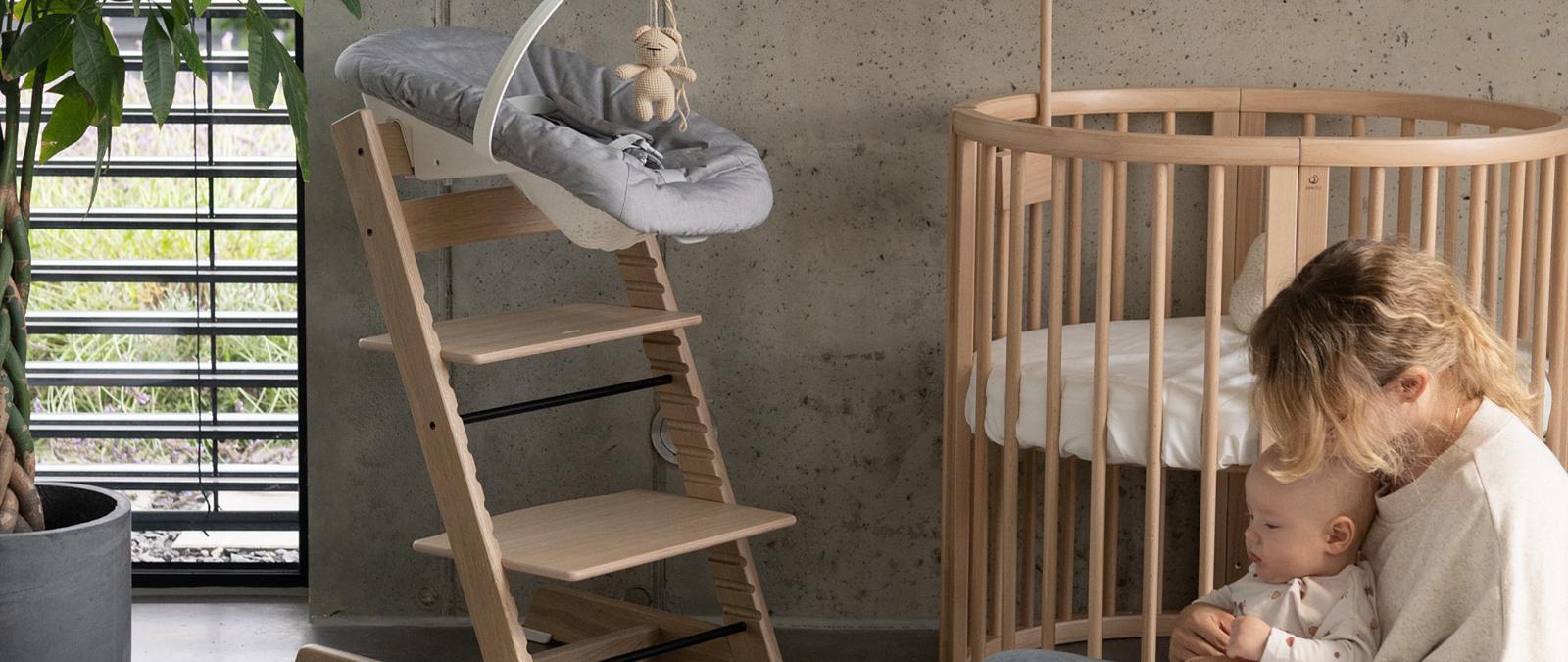 ストッケベッド Stokke Sleepi&Junior/WalnutBrown Stokke Sleepi Complete - Bassinet , Crib and Junior /Toddler