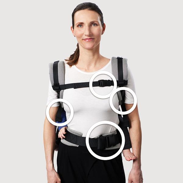 Stokke® Limas™ Carrier Flex Back Carrying: Carrying high enough