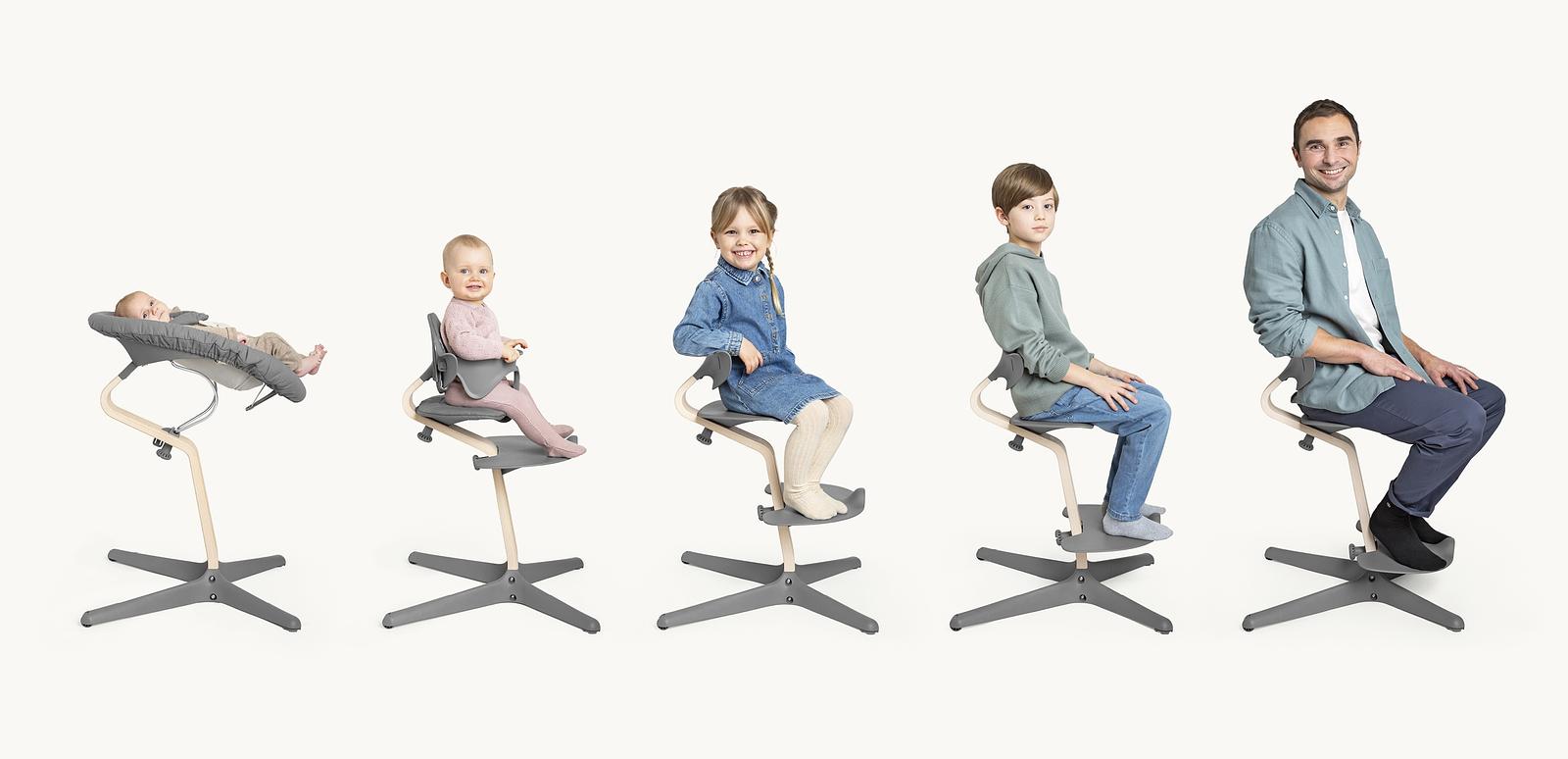 無段階調節可能なベビーハイチェア｜ストッケ ノミチェア | Stokke