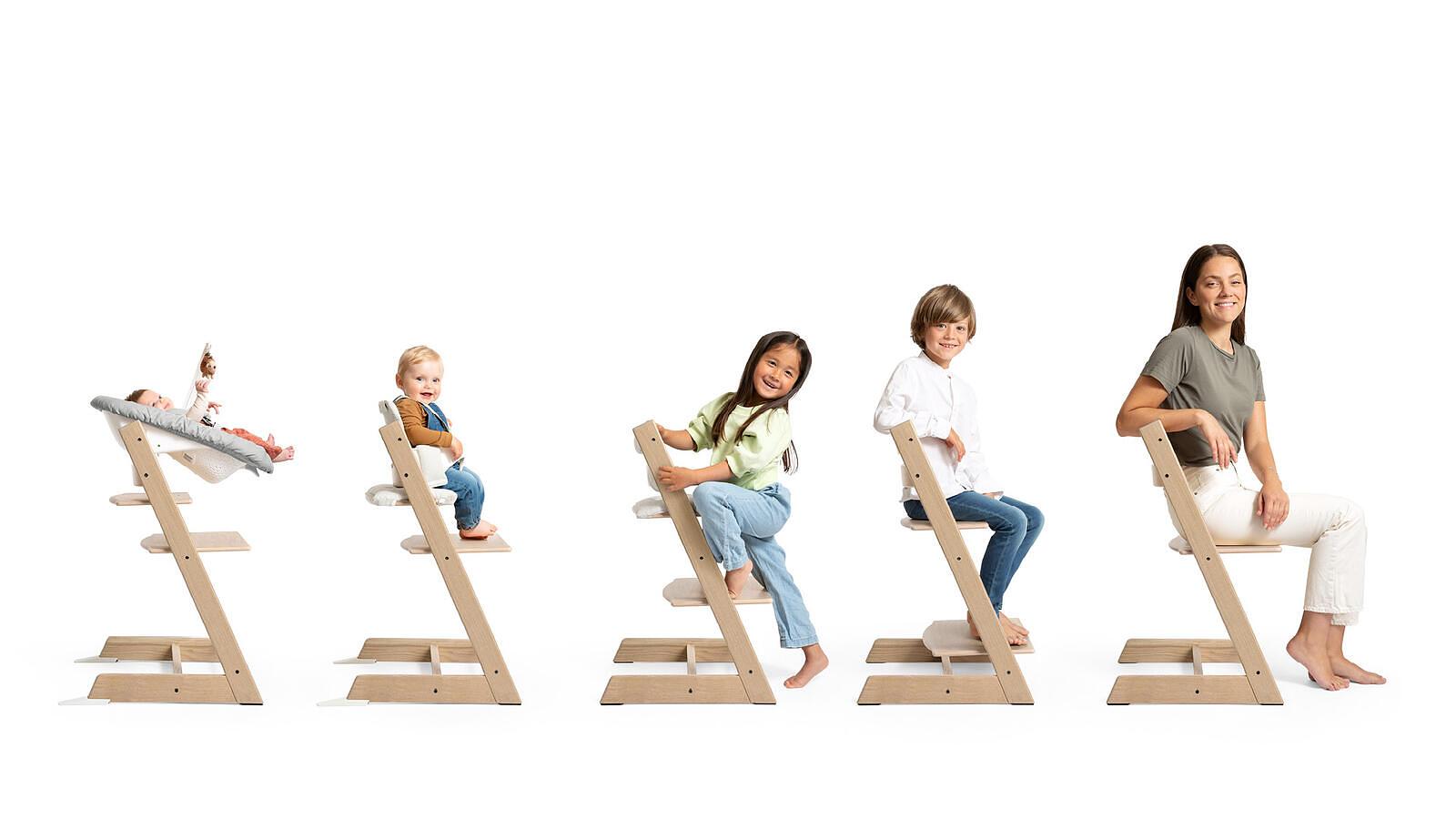 トリップトラップ　チェア　STOKKE　成長する椅子 ハイチェア「トリップトラップ」の正しい座り方・姿勢・調整方法のご