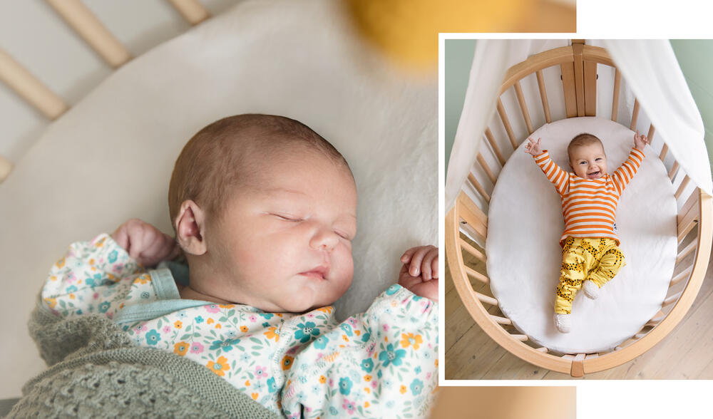 baby sleeping in Sleepi crib