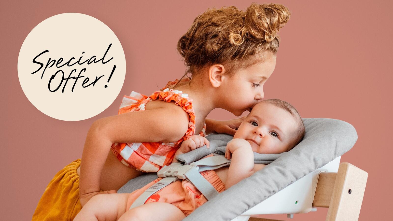 Baby in Newborn Set with Sibling