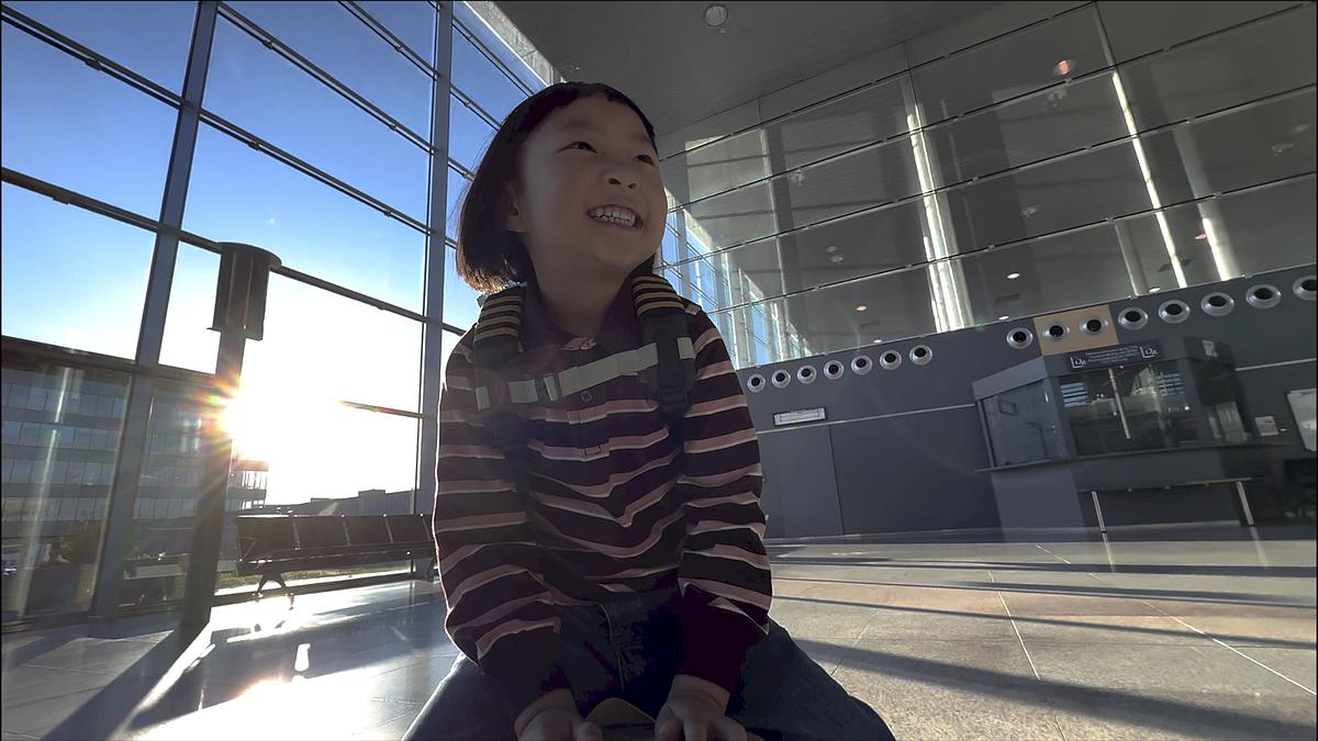 Kid at the airport