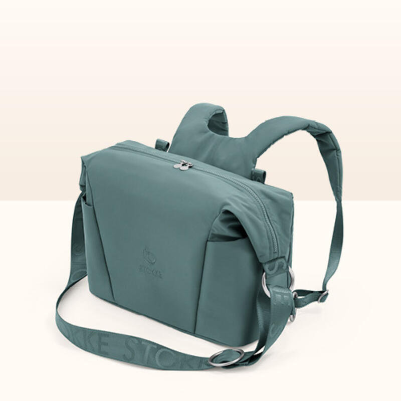 Xplory X stroller changing bag in color cool teal. A perfect gift for new parents.