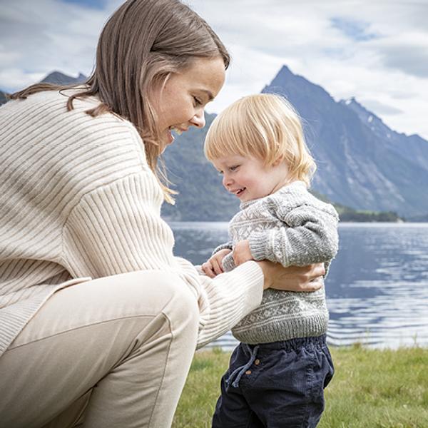 Mother with her kid in nature