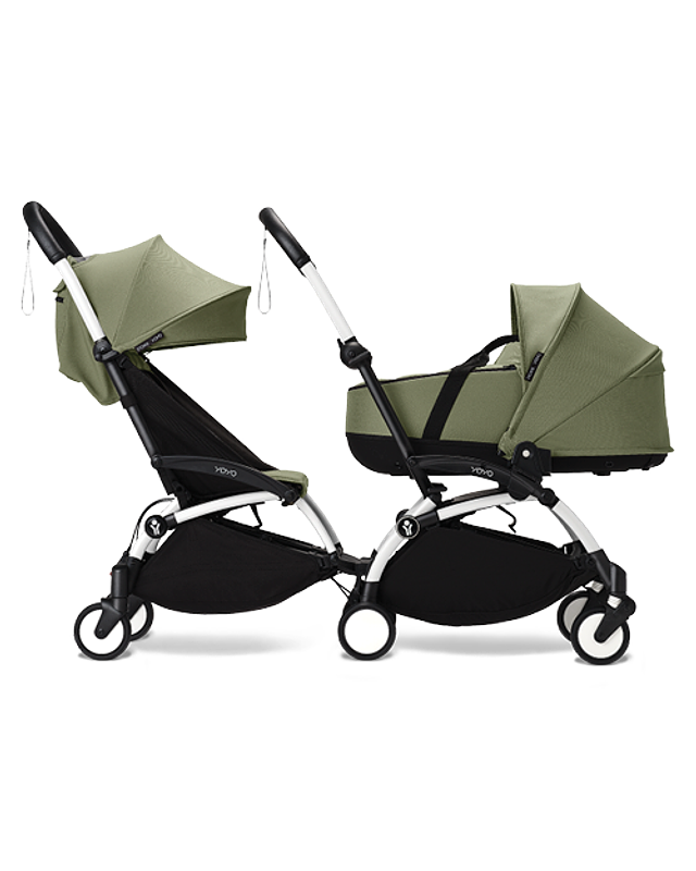 YOYO connect double stroller from 6 months with YOYO newborn stroller.