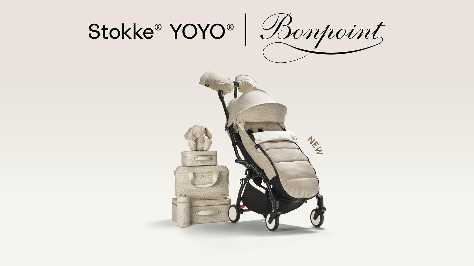 YOYO Bonpoint Stroller with winter accessories.