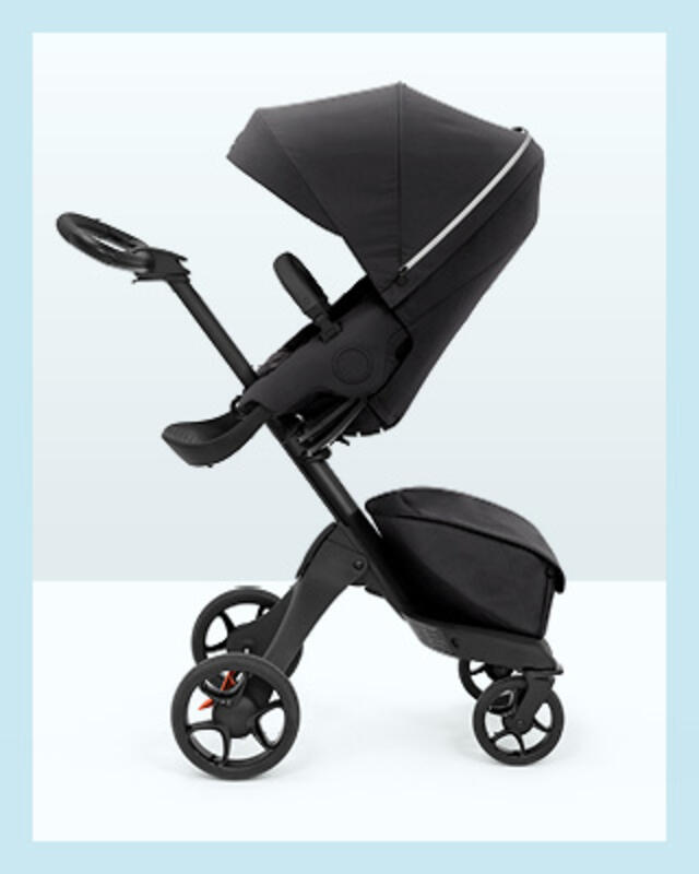 An Xplory X stroller from newborn in color black.