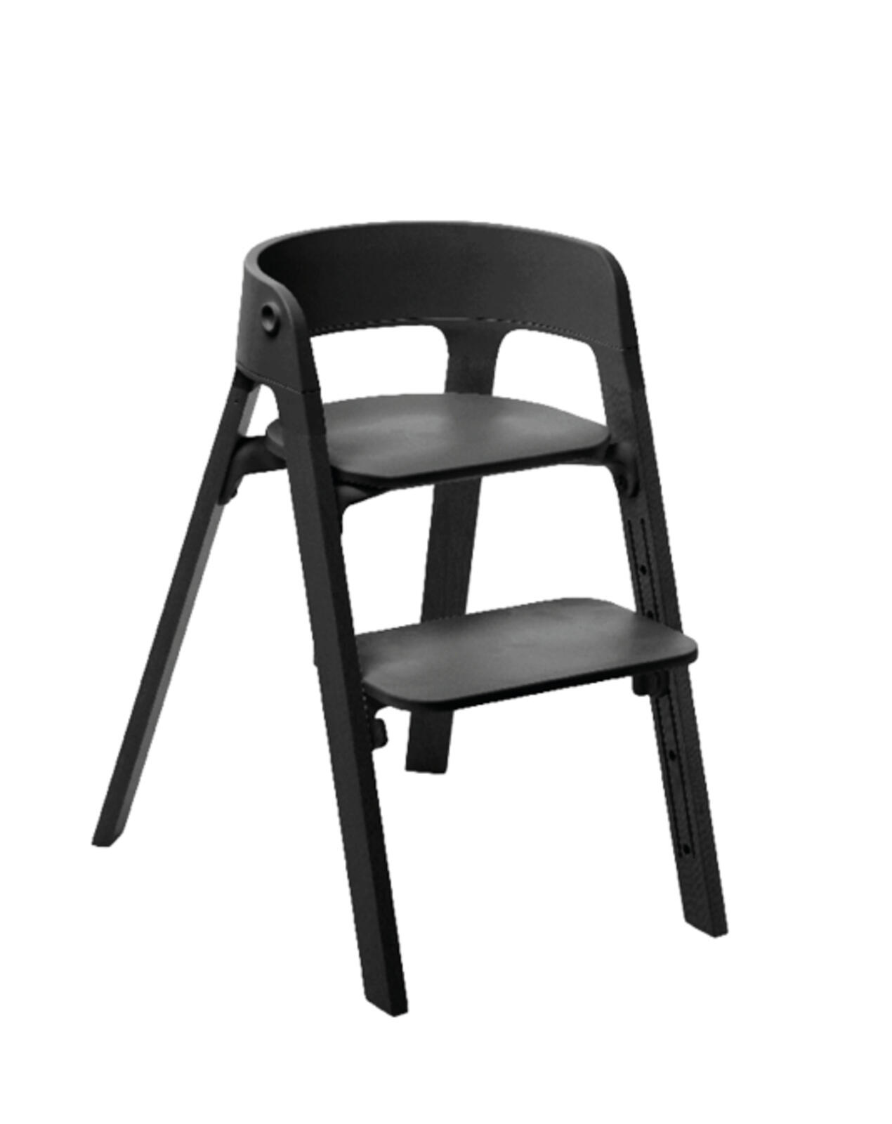 Steps chair in color black.