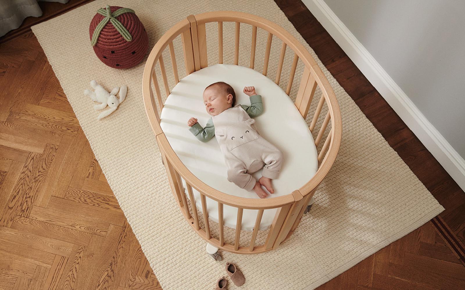 Sleeping on their backs is the recommended position for newborns and small babies. 