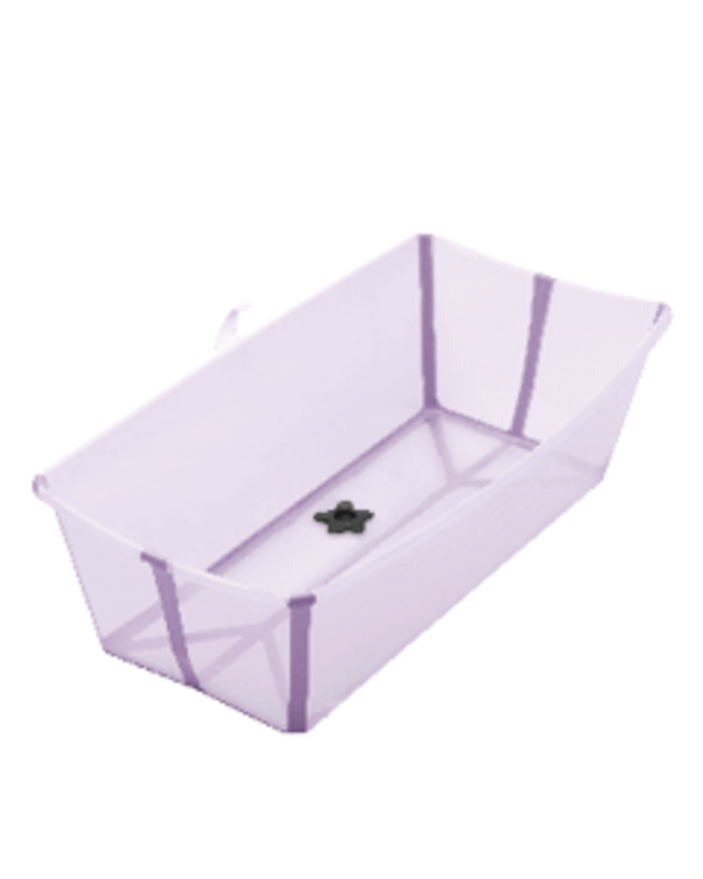 Stokke flexi collapsible baby bathtub in color lavender.