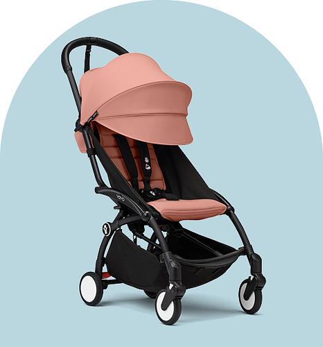 YOYO stroller for 6 months + with white frame and aqua color pack.
