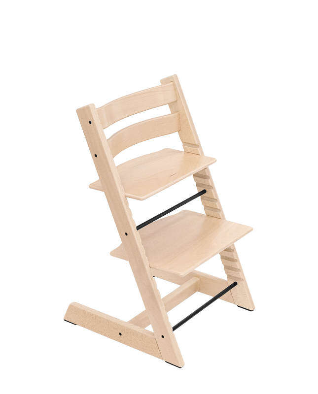 Tripp trapp chair in color natural.
