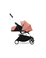 Ginger YOYO newborn stroller with white frame.